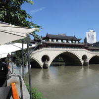 Chengdu guide to sights, Hejiang Pavilion or the Anshun Bridge near Shangri-La- photo by Vijay Verghese