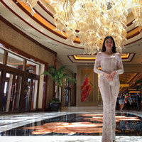 Best Manila casino hotels, Solaire's shimmering lobby with hostess