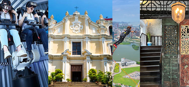 VR fun in Macau, St Joseph's Seminary, Macau Tower bungy jump, Mandarin's Villa