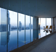 After those small corporate meeting in Seoul, head to the see-through pool for a dip