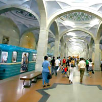 Classic design of the Tashkent artsy metro