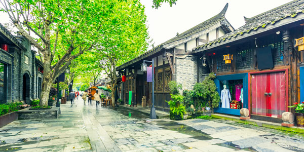 Observe the world: Chengdu Chunxi Road Shopping Paradise, Taikoo Li,  Buddhist Daci Monastery