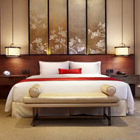 Shanghai chic hotels, Twelve at Hengshan chinoisserie, bedroom