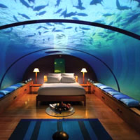 Amazing wedding underwater, stay at a converted suite at Ithaa at Conrad Maldives