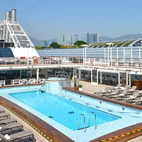 Asian cruising in 2020 - Silver Muse, intimate and contemporary - pool and jogging deck