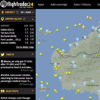 Top travel sites for air traffic flow - Flightradar24