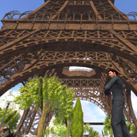 Posing at the Eiffel Tower, Paris