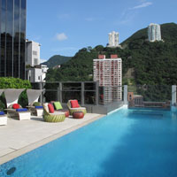 Hong Kong boutique hotels in Wanchai, Hotel Indigo's rooftop pool