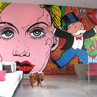Seminyak hip hotels review, W Retreat pop art