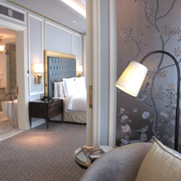 Four Seasons is one of the best Jakarta luxury hotels for business - silver pastel room