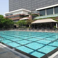 Top Seoul conference hotels, Grand Hyatt's pool changes to an ice rink in winter