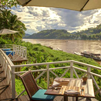 Luang Prabang boutique hotels, Belle Rive is by the river