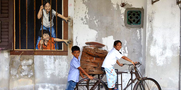 Penang's wall art took off in 2012 with a series of murals by Lithuanian artist Ernest Zacharevic