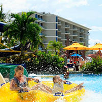 Splash Beach Resort by Langham is a hugely child-friendly Phuket hotel with splash slides