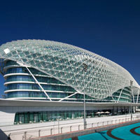 Abu Dhabi fun hotels. Yas Viceroy has ringside F1 race views