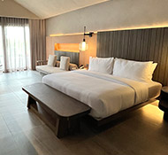 A spacious 67sq m Premier Suite at Amorita Puerto Princesa is zen and minimal but with lots of style