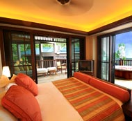 Lots of personal space with Thai silk trimmings make this one of the best  krabi luxury resorts 