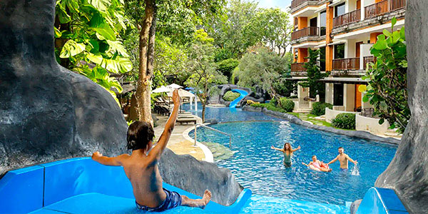 Our review of the best Asian child friendly resorts for family holidays, Padma Resort Legian Bali