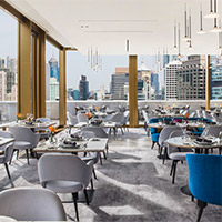 Rooftop Popinjays restaurant at The Murray HK