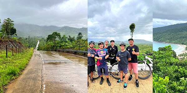 Cyclists love the hill roads leading to the beaches from Puerto Princesa