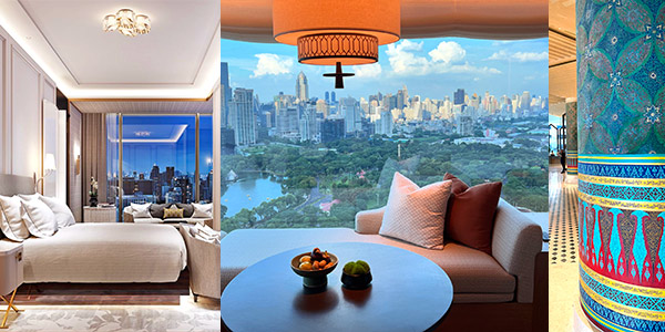 Compare The Ritz-Carlton Bangkok rooms (left) vs the Dusit Thani Bangkok (centre) — who has the best open views?