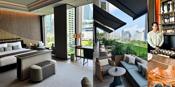 Bangkok new hotels review - vast Premier Suite (left) at Aman Nai Lert compared vs Ritz-Carlton and Dusit Thani