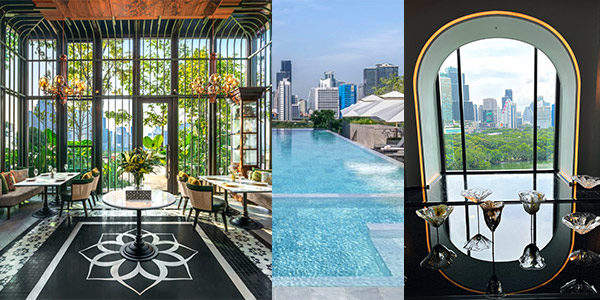 Bangkok new hotels review - The Ritz-Carlton's Duet French restaurant (left ) is a delight and rates well vs fine dining at other hotels like the reimagined Dusit Thani
