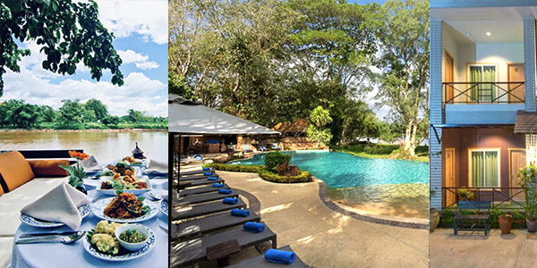 The Legend Chiang Rai Boutique River Resort & Spa, at left and centre, rates high on our review