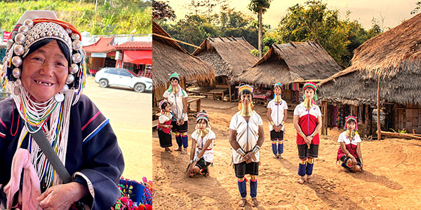 Akha and Lisu hill tribe women dot the countryside north of Chiang Rai and there is a Longneck Karen Village too