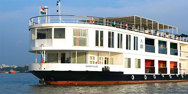 Antara Ganga Vilas does long cruises up the Ganges in luxury