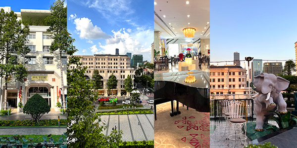 HCMC heritage hotels review of Rex, the new look, and its popular rooftop garden bar with its dancing elephants and grand views over City Hall
