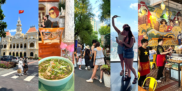 HCMC guide to city sights like City Hall and the Saigon Skydeck, HCMC dining, beef noodle soup pho at Vietnam House, and bistros like Propaganda